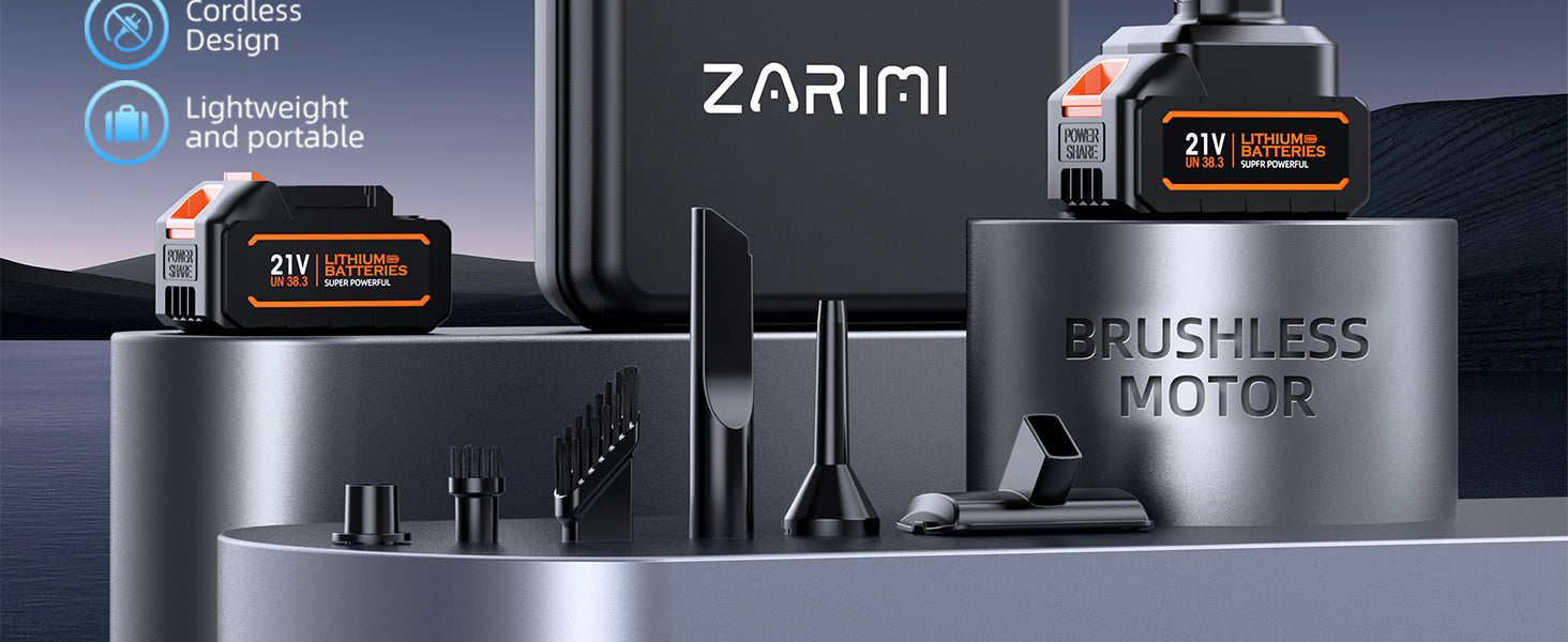ZARIMI Car Vacuum Portable Cordless 40,000Pa
ZARIMI High Power Handheld Vacuum Cleaner
ZARIMI 6-in-1 Cordless Dust Buster for Car and Home
ZARIMI Car Vacuum Cleaner for Pet Hair and Keyboard
ZARIMI Lightweight Portable Cordless Vacuum Black
ZARIMI Rechargeable Handheld Vacuum with Dual Batteries
ZARIMI Car Vacuum Strong Suction Brushless Motor
ZARIMI Compact Cordless Vacuum Cleaner for Home & Travel