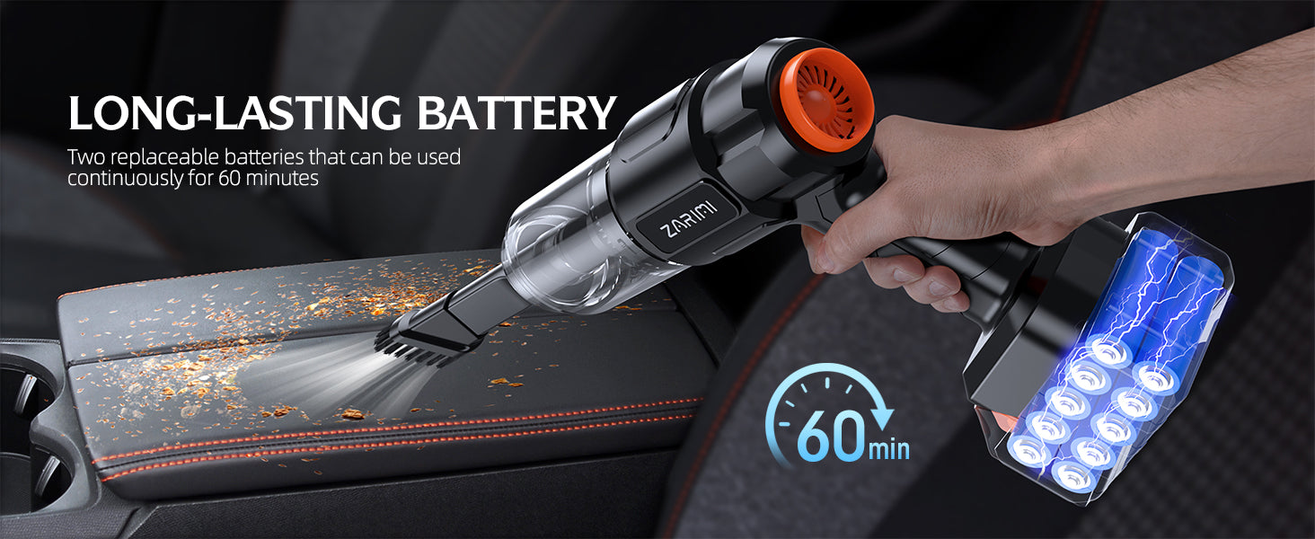 ZARIMI Car Vacuum Portable Cordless 40,000Pa
ZARIMI High Power Handheld Vacuum Cleaner
ZARIMI 6-in-1 Cordless Dust Buster for Car and Home
ZARIMI Car Vacuum Cleaner for Pet Hair and Keyboard
ZARIMI Lightweight Portable Cordless Vacuum Black
ZARIMI Rechargeable Handheld Vacuum with Dual Batteries
ZARIMI Car Vacuum Strong Suction Brushless Motor
ZARIMI Compact Cordless Vacuum Cleaner for Home & Travel