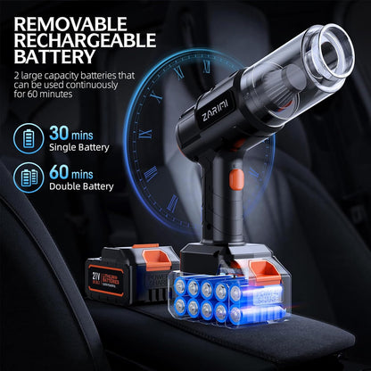 ZARIMI Car Vacuum Portable Cordless 40,000Pa
ZARIMI High Power Handheld Vacuum Cleaner
ZARIMI 6-in-1 Cordless Dust Buster for Car and Home
ZARIMI Car Vacuum Cleaner for Pet Hair and Keyboard
ZARIMI Lightweight Portable Cordless Vacuum Black
ZARIMI Rechargeable Handheld Vacuum with Dual Batteries
ZARIMI Car Vacuum Strong Suction Brushless Motor
ZARIMI Compact Cordless Vacuum Cleaner for Home & Travel
