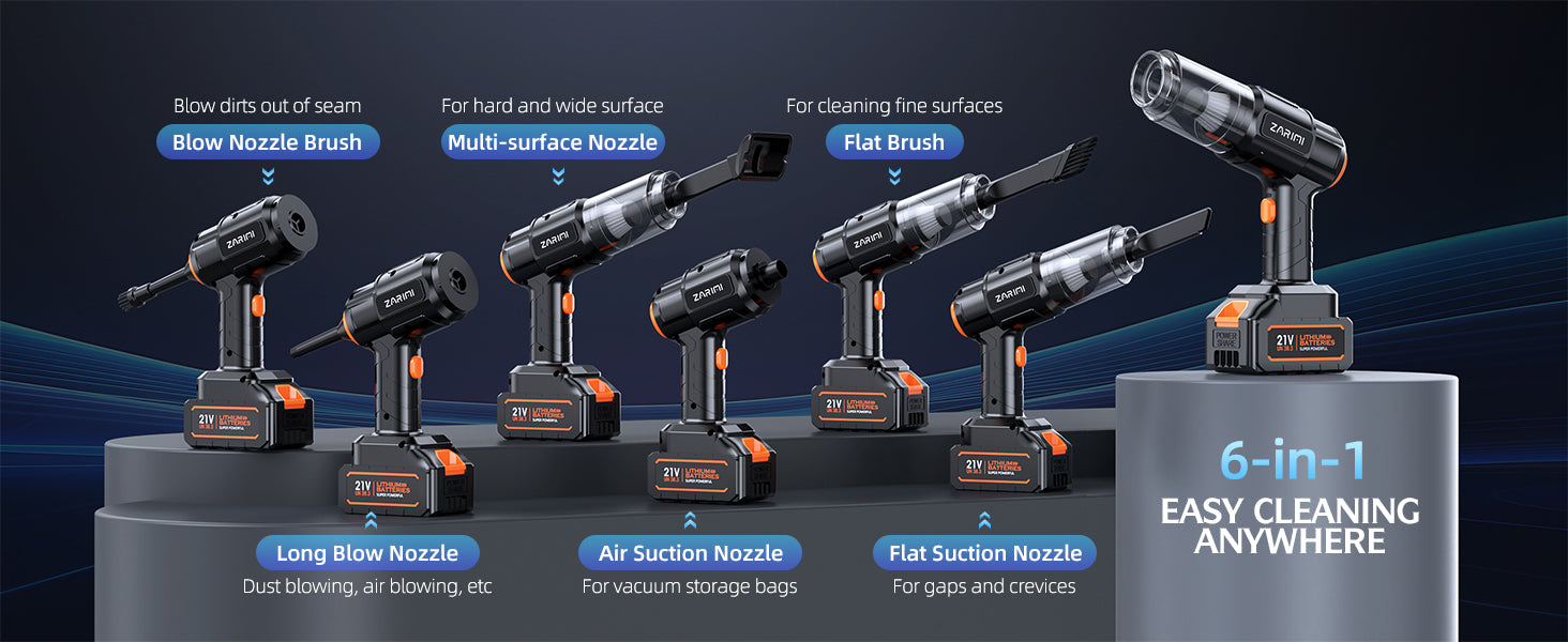 ZARIMI Car Vacuum Portable Cordless 40,000Pa
ZARIMI High Power Handheld Vacuum Cleaner
ZARIMI 6-in-1 Cordless Dust Buster for Car and Home
ZARIMI Car Vacuum Cleaner for Pet Hair and Keyboard
ZARIMI Lightweight Portable Cordless Vacuum Black
ZARIMI Rechargeable Handheld Vacuum with Dual Batteries
ZARIMI Car Vacuum Strong Suction Brushless Motor
ZARIMI Compact Cordless Vacuum Cleaner for Home & Travel
